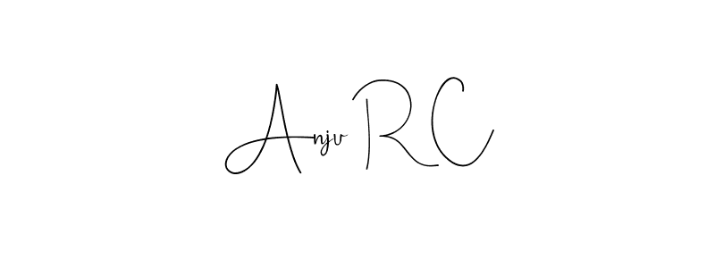 How to make Anju R C signature? Andilay-7BmLP is a professional autograph style. Create handwritten signature for Anju R C name. Anju R C signature style 4 images and pictures png