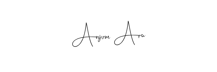 How to make Anjum Ara name signature. Use Andilay-7BmLP style for creating short signs online. This is the latest handwritten sign. Anjum Ara signature style 4 images and pictures png