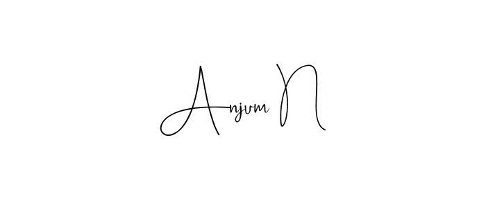 It looks lik you need a new signature style for name Anjum N. Design unique handwritten (Andilay-7BmLP) signature with our free signature maker in just a few clicks. Anjum N signature style 4 images and pictures png