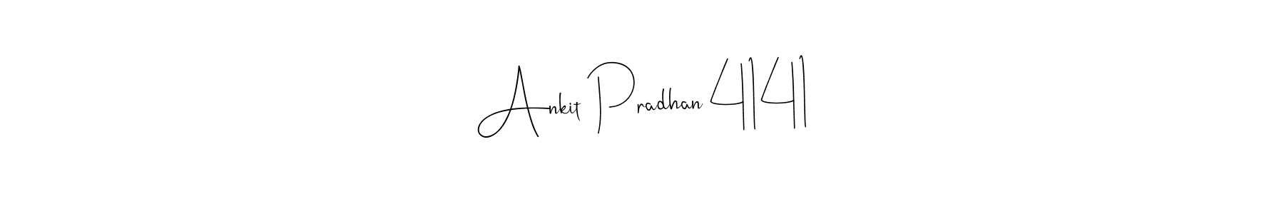 Similarly Andilay-7BmLP is the best handwritten signature design. Signature creator online .You can use it as an online autograph creator for name Ankit Pradhan 4141. Ankit Pradhan 4141 signature style 4 images and pictures png