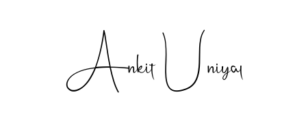 Practice writing Ankit Uniyal with the flow of Andilay-7BmLP lettering. A fantastic source of inspiration for developing your personal signature style. Ankit Uniyal signature style 4 images and pictures png