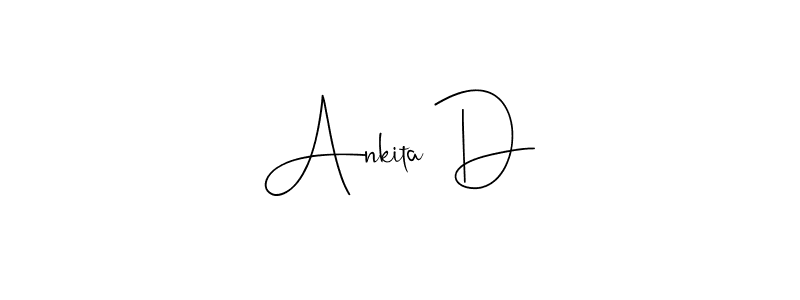 You can use this online signature creator to create a handwritten signature for the name Ankita D. This is the best online autograph maker. Ankita D signature style 4 images and pictures png