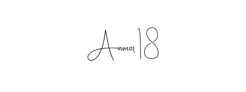 Design your own signature with our free online signature maker. With this signature software, you can create a handwritten (Andilay-7BmLP) signature for name Anmol 18. Anmol 18 signature style 4 images and pictures png