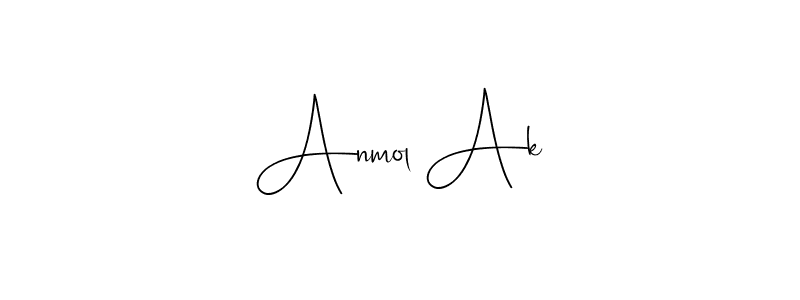 if you are searching for the best signature style for your name Anmol Ak. so please give up your signature search. here we have designed multiple signature styles  using Andilay-7BmLP. Anmol Ak signature style 4 images and pictures png