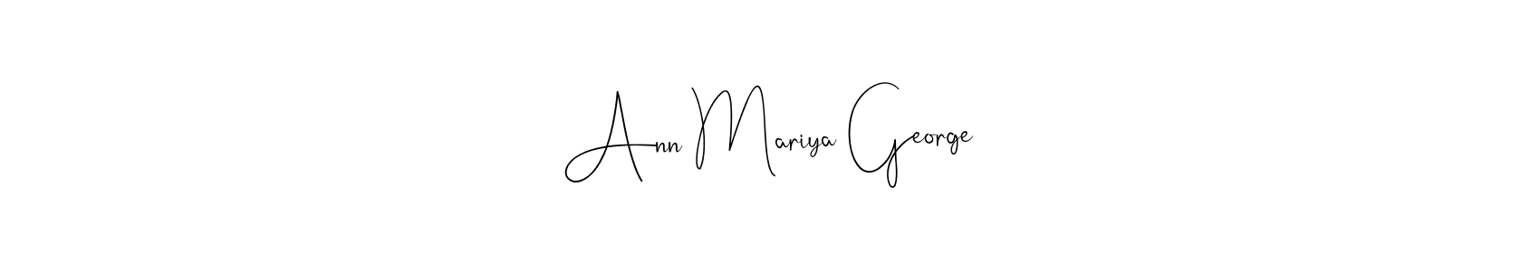 The best way (Andilay-7BmLP) to make a short signature is to pick only two or three words in your name. The name Ann Mariya George include a total of six letters. For converting this name. Ann Mariya George signature style 4 images and pictures png