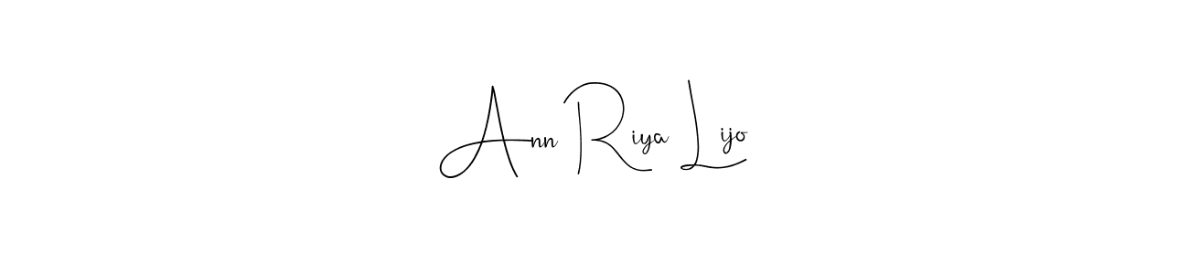 How to make Ann Riya Lijo signature? Andilay-7BmLP is a professional autograph style. Create handwritten signature for Ann Riya Lijo name. Ann Riya Lijo signature style 4 images and pictures png