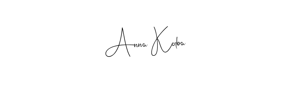 This is the best signature style for the Anna Kolba name. Also you like these signature font (Andilay-7BmLP). Mix name signature. Anna Kolba signature style 4 images and pictures png