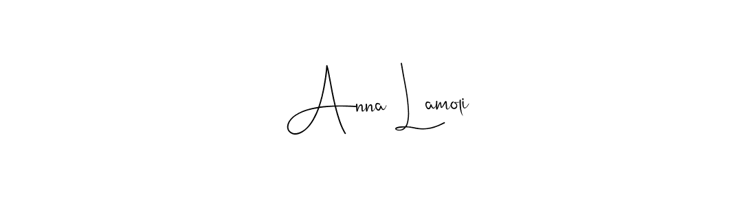 Andilay-7BmLP is a professional signature style that is perfect for those who want to add a touch of class to their signature. It is also a great choice for those who want to make their signature more unique. Get Anna Lamoli name to fancy signature for free. Anna Lamoli signature style 4 images and pictures png