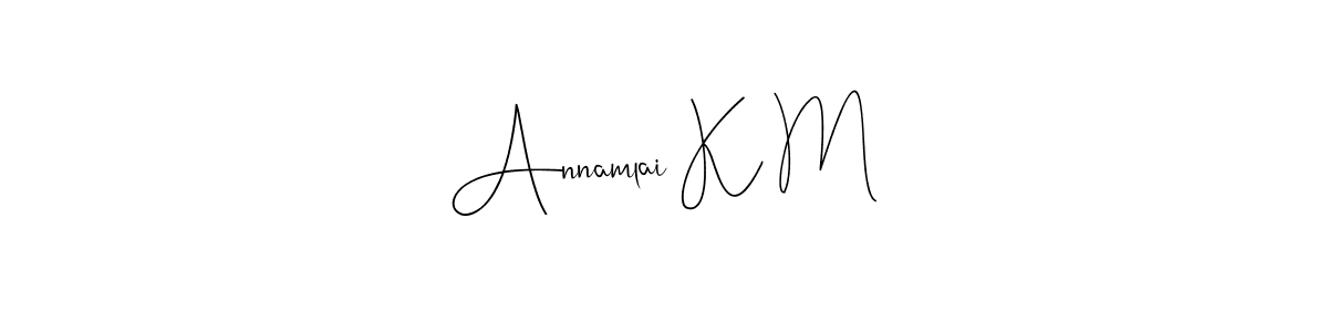 Similarly Andilay-7BmLP is the best handwritten signature design. Signature creator online .You can use it as an online autograph creator for name Annamlai K M. Annamlai K M signature style 4 images and pictures png