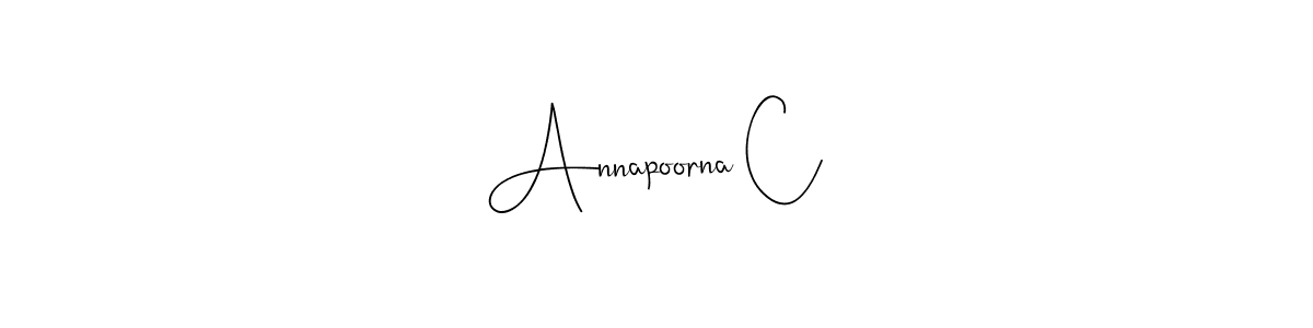 You should practise on your own different ways (Andilay-7BmLP) to write your name (Annapoorna C) in signature. don't let someone else do it for you. Annapoorna C signature style 4 images and pictures png