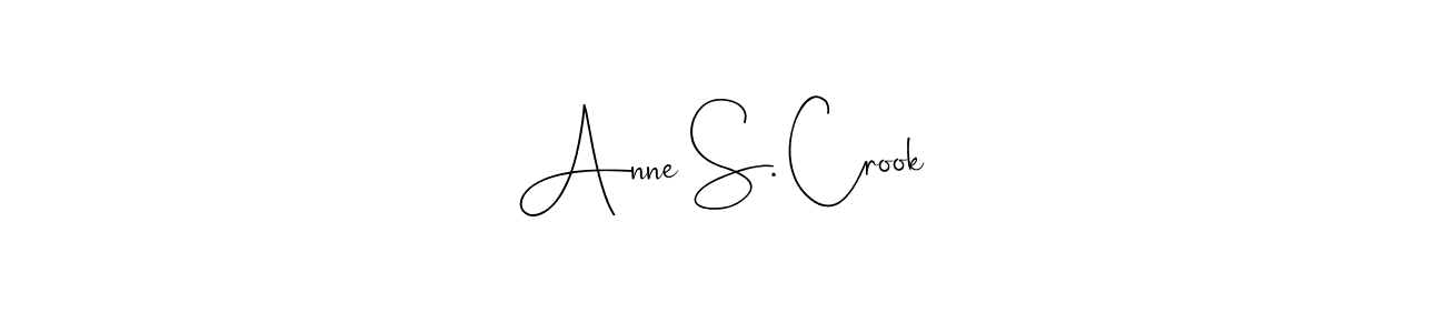 How to make Anne S. Crook name signature. Use Andilay-7BmLP style for creating short signs online. This is the latest handwritten sign. Anne S. Crook signature style 4 images and pictures png