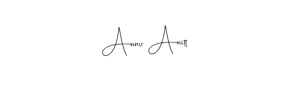 You can use this online signature creator to create a handwritten signature for the name Annu Anitt. This is the best online autograph maker. Annu Anitt signature style 4 images and pictures png