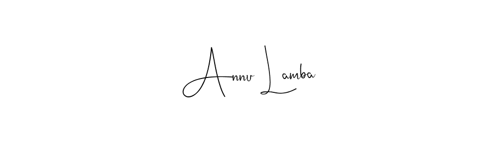 Make a beautiful signature design for name Annu Lamba. With this signature (Andilay-7BmLP) style, you can create a handwritten signature for free. Annu Lamba signature style 4 images and pictures png