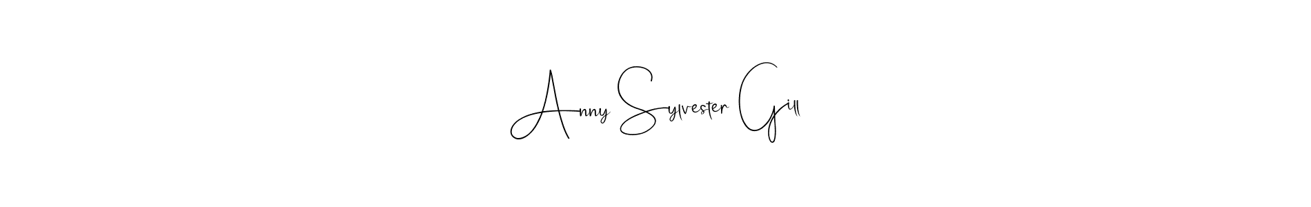 You can use this online signature creator to create a handwritten signature for the name Anny Sylvester Gill. This is the best online autograph maker. Anny Sylvester Gill signature style 4 images and pictures png