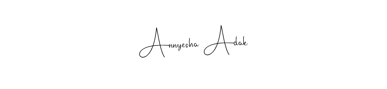 Also we have Annyesha Adak name is the best signature style. Create professional handwritten signature collection using Andilay-7BmLP autograph style. Annyesha Adak signature style 4 images and pictures png