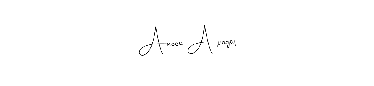 Make a beautiful signature design for name Anoop Alungal. Use this online signature maker to create a handwritten signature for free. Anoop Alungal signature style 4 images and pictures png