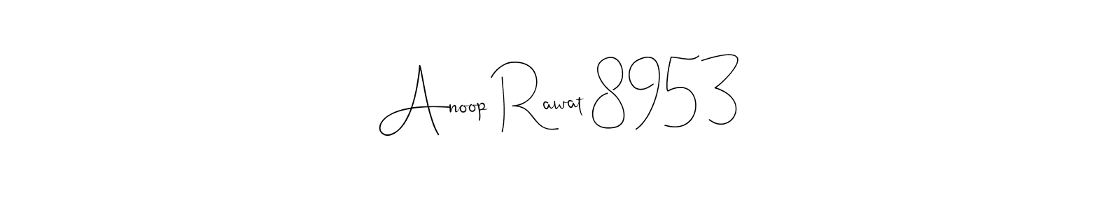 This is the best signature style for the Anoop Rawat 8953 name. Also you like these signature font (Andilay-7BmLP). Mix name signature. Anoop Rawat 8953 signature style 4 images and pictures png