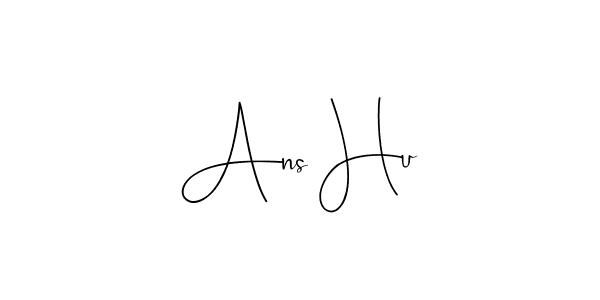 Make a beautiful signature design for name Ans Hu. Use this online signature maker to create a handwritten signature for free. Ans Hu signature style 4 images and pictures png