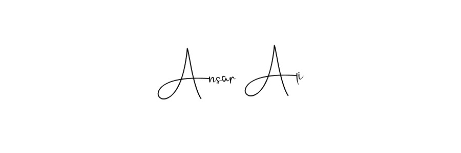 Make a beautiful signature design for name Ansar Ali. Use this online signature maker to create a handwritten signature for free. Ansar Ali signature style 4 images and pictures png