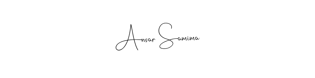 Make a beautiful signature design for name Ansar Samima. With this signature (Andilay-7BmLP) style, you can create a handwritten signature for free. Ansar Samima signature style 4 images and pictures png