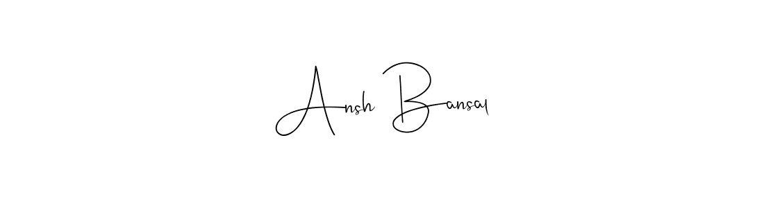 if you are searching for the best signature style for your name Ansh Bansal. so please give up your signature search. here we have designed multiple signature styles  using Andilay-7BmLP. Ansh Bansal signature style 4 images and pictures png