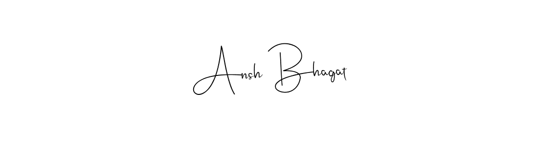 You should practise on your own different ways (Andilay-7BmLP) to write your name (Ansh Bhagat) in signature. don't let someone else do it for you. Ansh Bhagat signature style 4 images and pictures png