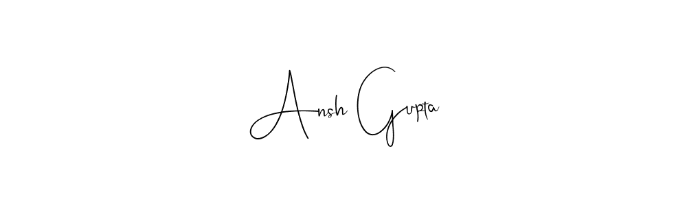 Also You can easily find your signature by using the search form. We will create Ansh Gupta name handwritten signature images for you free of cost using Andilay-7BmLP sign style. Ansh Gupta signature style 4 images and pictures png