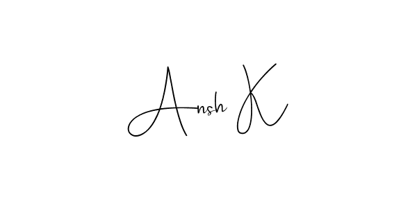 How to Draw Ansh K signature style? Andilay-7BmLP is a latest design signature styles for name Ansh K. Ansh K signature style 4 images and pictures png