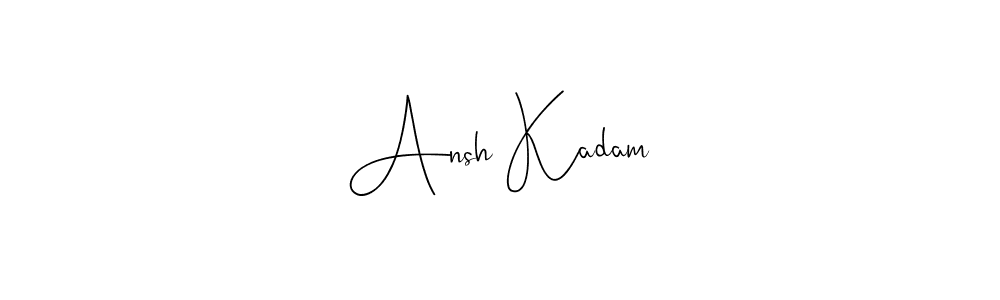 This is the best signature style for the Ansh Kadam name. Also you like these signature font (Andilay-7BmLP). Mix name signature. Ansh Kadam signature style 4 images and pictures png