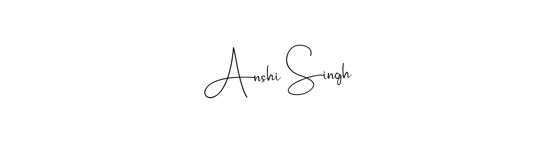 This is the best signature style for the Anshi Singh name. Also you like these signature font (Andilay-7BmLP). Mix name signature. Anshi Singh signature style 4 images and pictures png