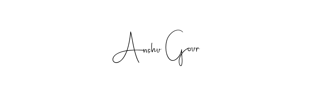 Design your own signature with our free online signature maker. With this signature software, you can create a handwritten (Andilay-7BmLP) signature for name Anshu Gour. Anshu Gour signature style 4 images and pictures png