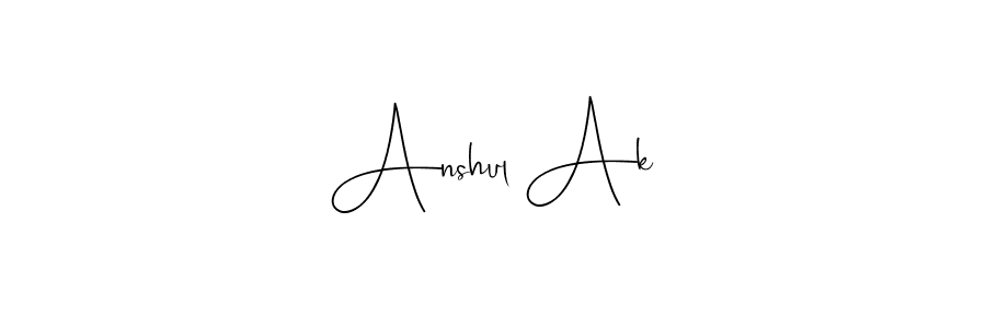 Make a beautiful signature design for name Anshul Ak. With this signature (Andilay-7BmLP) style, you can create a handwritten signature for free. Anshul Ak signature style 4 images and pictures png