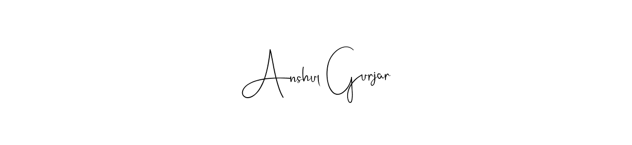 You should practise on your own different ways (Andilay-7BmLP) to write your name (Anshul Gurjar) in signature. don't let someone else do it for you. Anshul Gurjar signature style 4 images and pictures png
