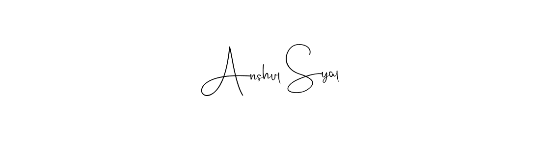 Make a beautiful signature design for name Anshul Syal. Use this online signature maker to create a handwritten signature for free. Anshul Syal signature style 4 images and pictures png