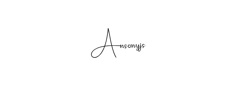 Make a beautiful signature design for name Ansonyjs. Use this online signature maker to create a handwritten signature for free. Ansonyjs signature style 4 images and pictures png