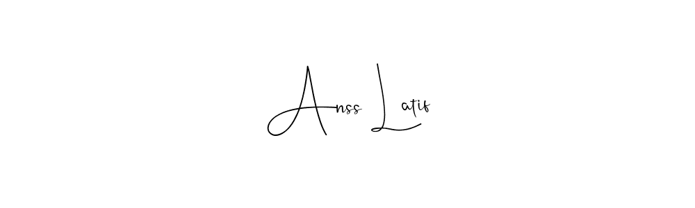 How to make Anss Latif signature? Andilay-7BmLP is a professional autograph style. Create handwritten signature for Anss Latif name. Anss Latif signature style 4 images and pictures png
