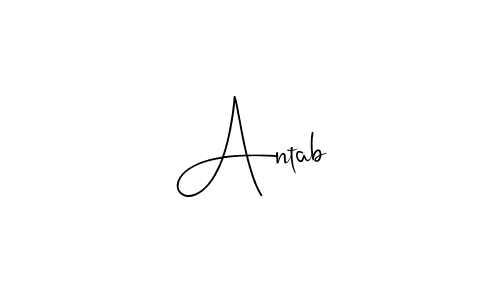 Make a beautiful signature design for name Antab. With this signature (Andilay-7BmLP) style, you can create a handwritten signature for free. Antab signature style 4 images and pictures png