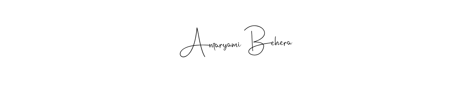 The best way (Andilay-7BmLP) to make a short signature is to pick only two or three words in your name. The name Antaryami Behera include a total of six letters. For converting this name. Antaryami Behera signature style 4 images and pictures png
