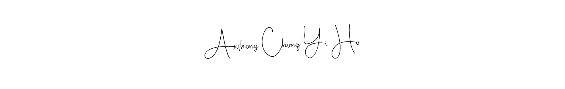 This is the best signature style for the Anthony Chung Yi Ho name. Also you like these signature font (Andilay-7BmLP). Mix name signature. Anthony Chung Yi Ho signature style 4 images and pictures png