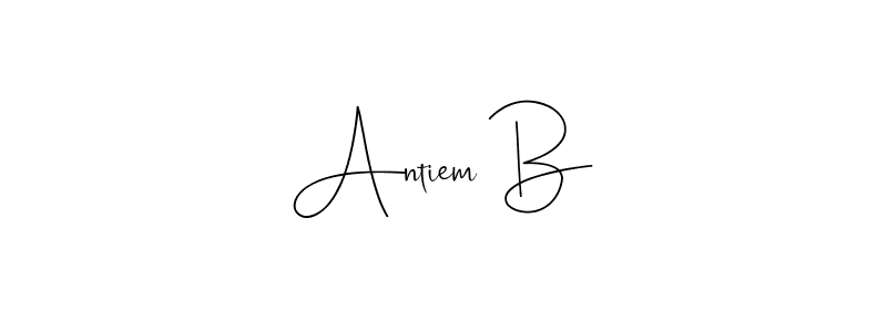 You can use this online signature creator to create a handwritten signature for the name Antiem B. This is the best online autograph maker. Antiem B signature style 4 images and pictures png