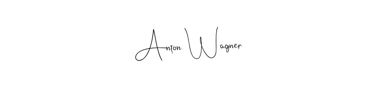 How to make Anton Wagner name signature. Use Andilay-7BmLP style for creating short signs online. This is the latest handwritten sign. Anton Wagner signature style 4 images and pictures png