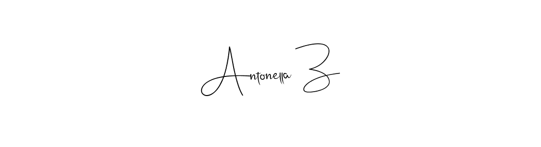 How to make Antonella Z name signature. Use Andilay-7BmLP style for creating short signs online. This is the latest handwritten sign. Antonella Z signature style 4 images and pictures png