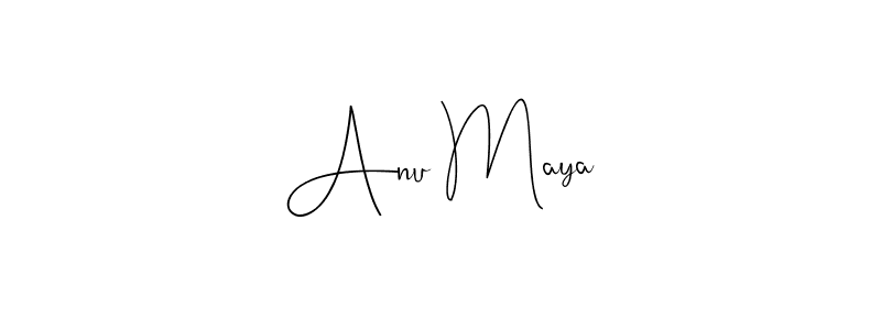 Also we have Anu Maya name is the best signature style. Create professional handwritten signature collection using Andilay-7BmLP autograph style. Anu Maya signature style 4 images and pictures png