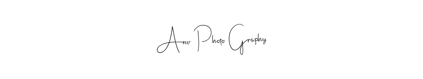 How to make Anu Photo Graphy name signature. Use Andilay-7BmLP style for creating short signs online. This is the latest handwritten sign. Anu Photo Graphy signature style 4 images and pictures png