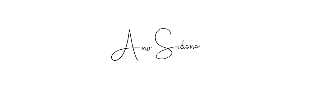 if you are searching for the best signature style for your name Anu Sidana. so please give up your signature search. here we have designed multiple signature styles  using Andilay-7BmLP. Anu Sidana signature style 4 images and pictures png