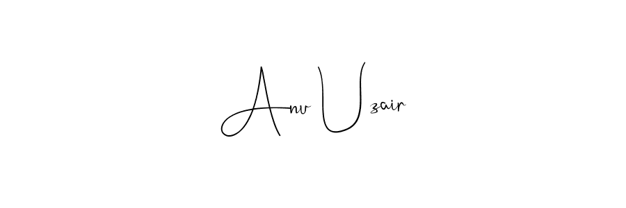Also You can easily find your signature by using the search form. We will create Anu Uzair name handwritten signature images for you free of cost using Andilay-7BmLP sign style. Anu Uzair signature style 4 images and pictures png