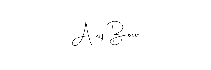 Create a beautiful signature design for name Anuj Babu. With this signature (Andilay-7BmLP) fonts, you can make a handwritten signature for free. Anuj Babu signature style 4 images and pictures png