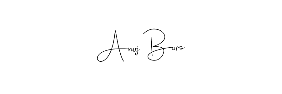 You should practise on your own different ways (Andilay-7BmLP) to write your name (Anuj Bora) in signature. don't let someone else do it for you. Anuj Bora signature style 4 images and pictures png