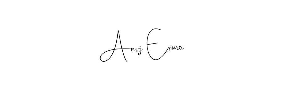 Make a beautiful signature design for name Anuj Erma. Use this online signature maker to create a handwritten signature for free. Anuj Erma signature style 4 images and pictures png