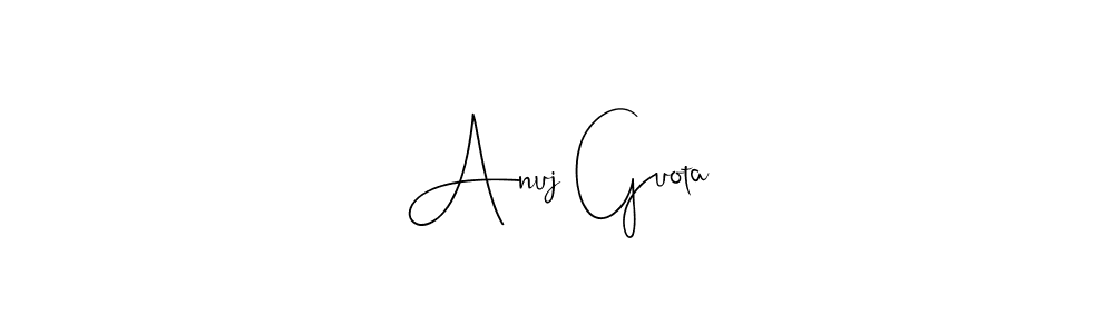 Here are the top 10 professional signature styles for the name Anuj Guota. These are the best autograph styles you can use for your name. Anuj Guota signature style 4 images and pictures png